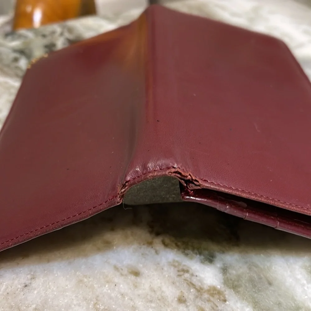 Vintage Cartier Leather Chamber Long Wallet